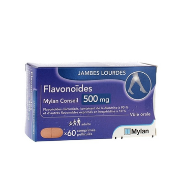 Flavonoide 500mg - MYLAN 60 Tabs - chronic venous disease, heaviness