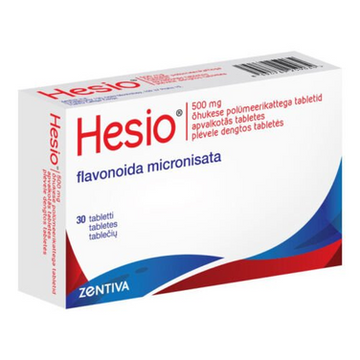 HESIO 120 TABS 500MG TREATMENT OF HEMORRHOID & VARICOSE VEINS