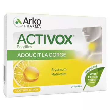 Arkopharma Activox Softens The Throat 24 lozenges - Honey Lemon Flavor