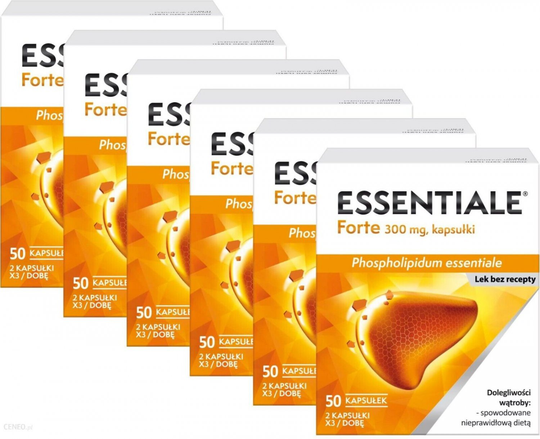 6 boxes Essentiale FORTE 300 mg, 6×50 caps Liver Protection, Health, Detox