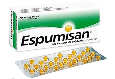 ESPUMISAN 40mg for Stomach Pain Meteorism Bloating Gas 100 tabs
