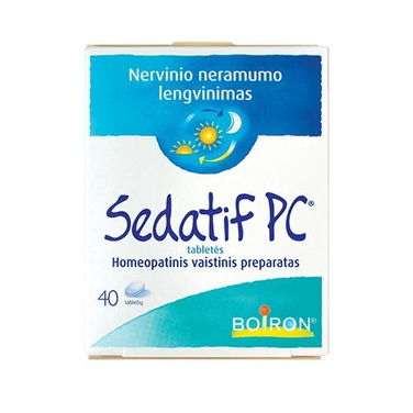 Sedatif PC Homeopathic 40 tabs for alleviation of nervous restlessness