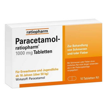 Paracetamol-ratiopharm 1000 mg Tablets x10