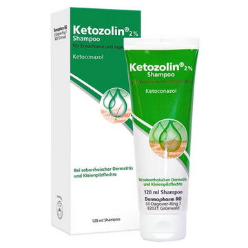 Ketozolin 2% Shampoo, 120 ml - seborrheic dermatitis, pityriasis rosea
