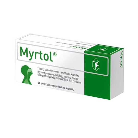 2x/20Tablets Myrtol 120mg/Chronic Bronchitis and Acute Sinusitis Treatment