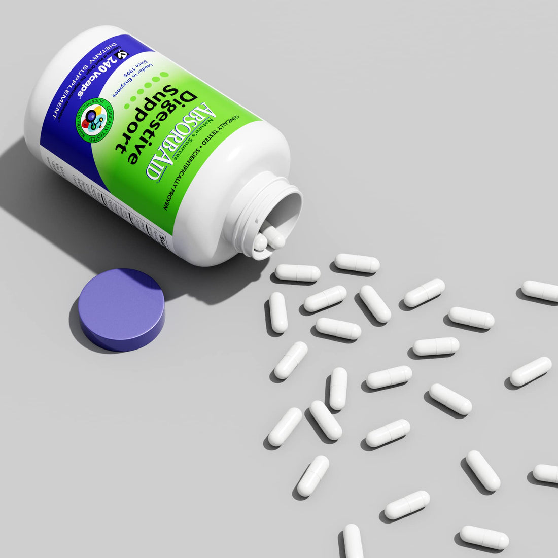 AbsorbAid Digestive Enzymes 240 vCaps, Proven to Increase Vital Nutrient Absorption by up to 71% - OzHealthStandard