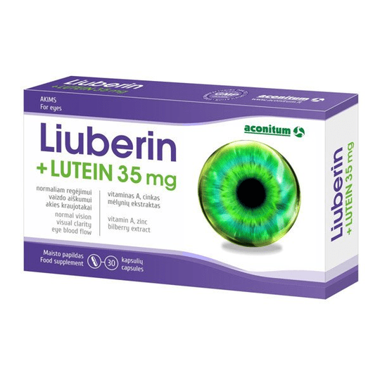 ACONITUM LIUBERIN + LUTEIN, 35 mg, 30 capsules - OzHealthStandard