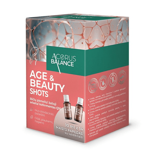 ACORUS BALANCE AGE & BEAUTY SHOTS, oral solution in a bottle, 10 ml, 14 pcs. - OzHealthStandard
