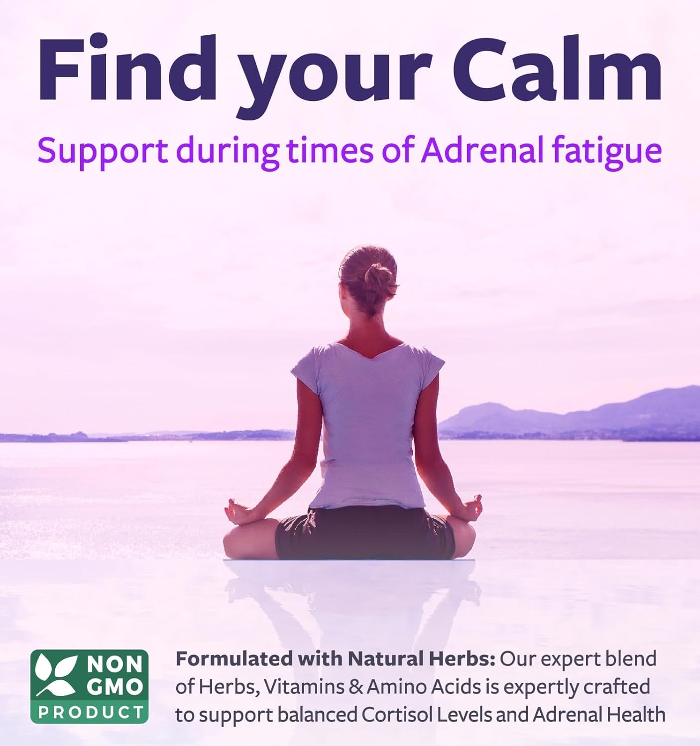 Adrenal System Support & Cortisol Manager (2 Month Supply) Powerful Ashwagandha & L-Tyrosine Fatigue Supplement - Maintain Balanced Cortisol Levels, Health, & Stress Relief - Non-GMO - 60 Capsules - OzHealthStandard