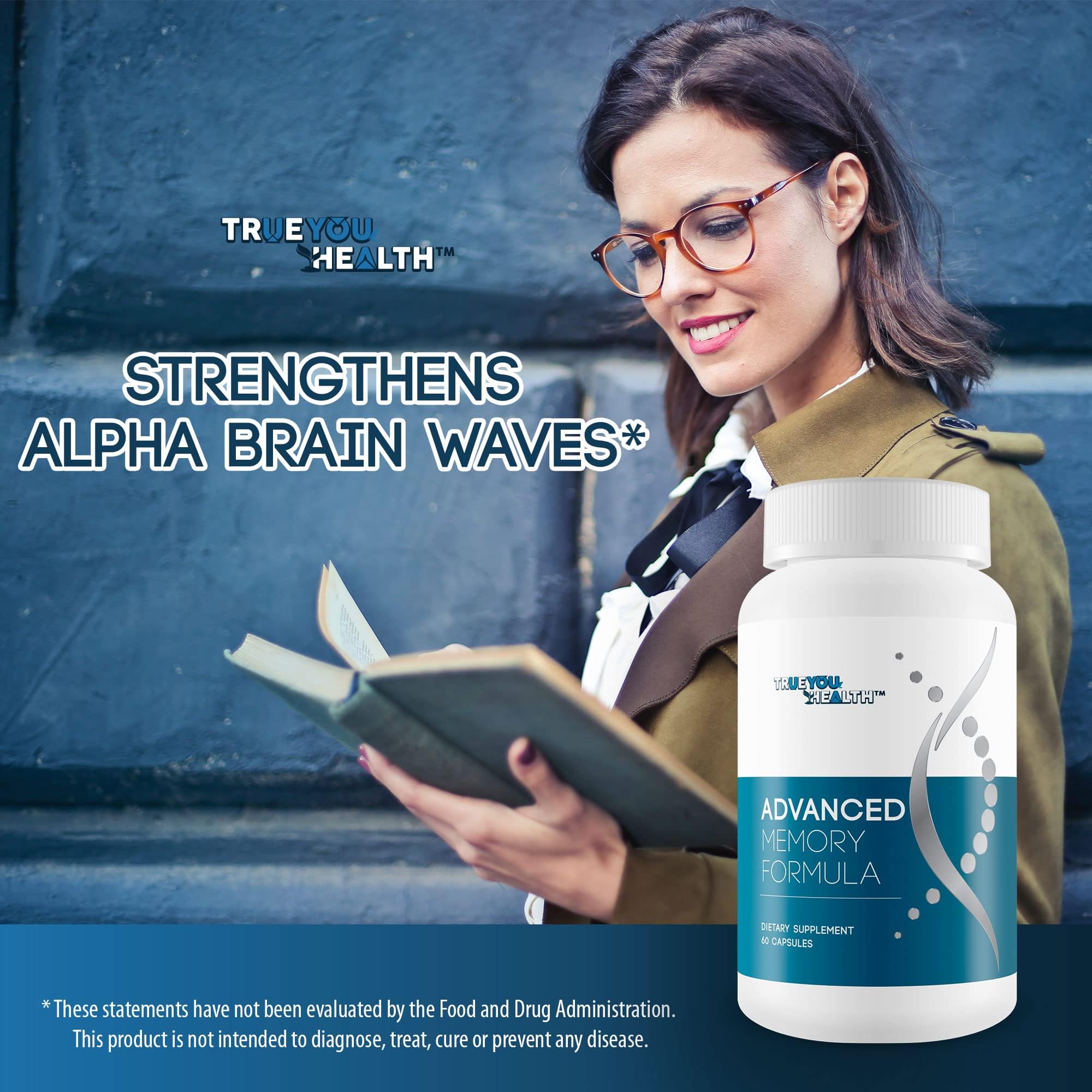 Advanced Memory Formula - by True You Health - Our Best Memory & Brain Formula - Formulated with Ginkgo Biloba and Other Premium Ingredients for Cognitive Performance, Focus, and Clarity - OzHealthStandard