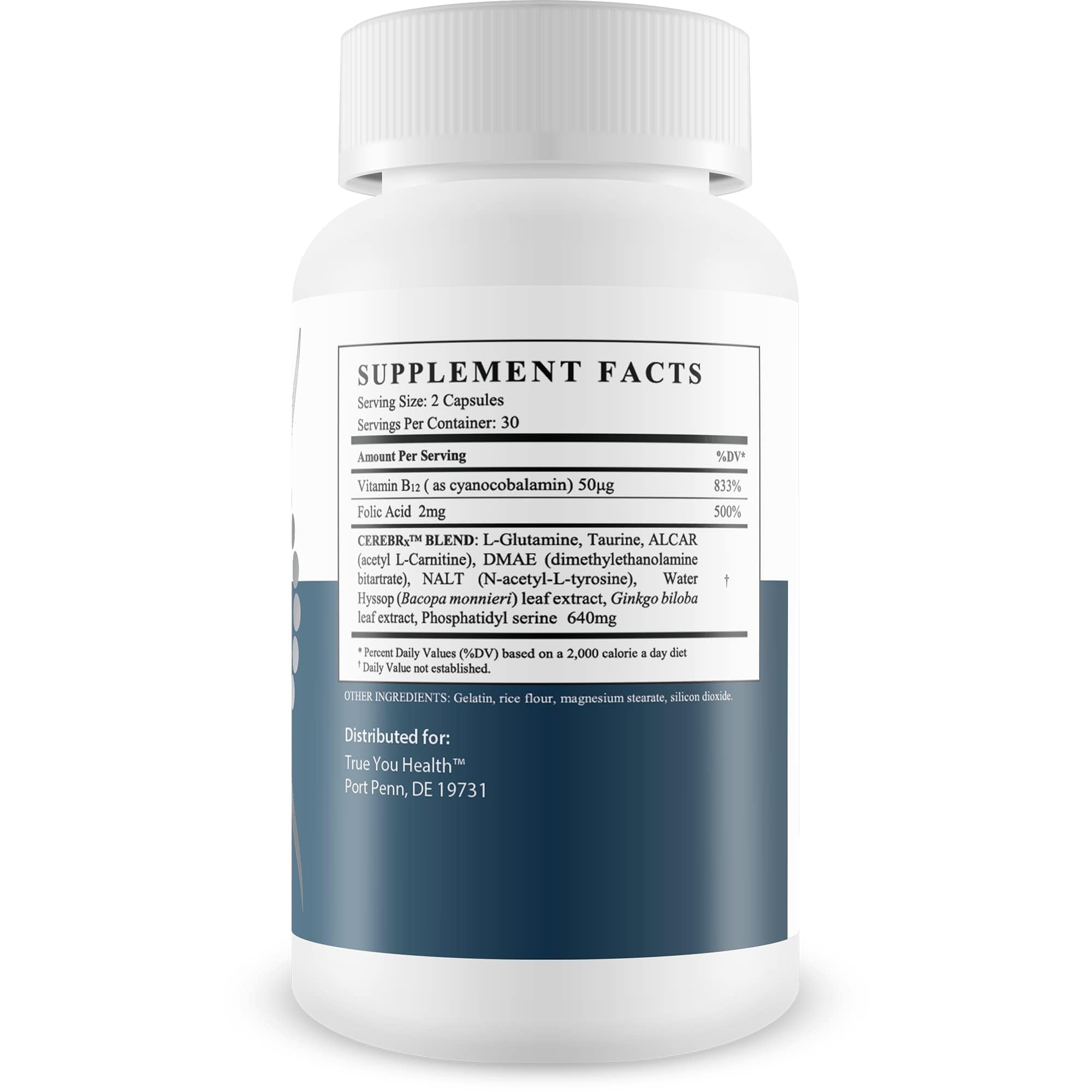 Advanced Memory Formula - by True You Health - Our Best Memory & Brain Formula - Formulated with Ginkgo Biloba and Other Premium Ingredients for Cognitive Performance, Focus, and Clarity - OzHealthStandard