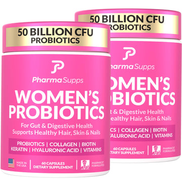 ADVANCED Women's Probiotics for Gut Health - Hair, Skin, & Nails Vitamins Support - 50 Billion CFU w/ Collagen, Biotin & Keratin - Probiotic Supplement for Digestive Health & Bloating Relief, USA-Made - OzHealthStandard