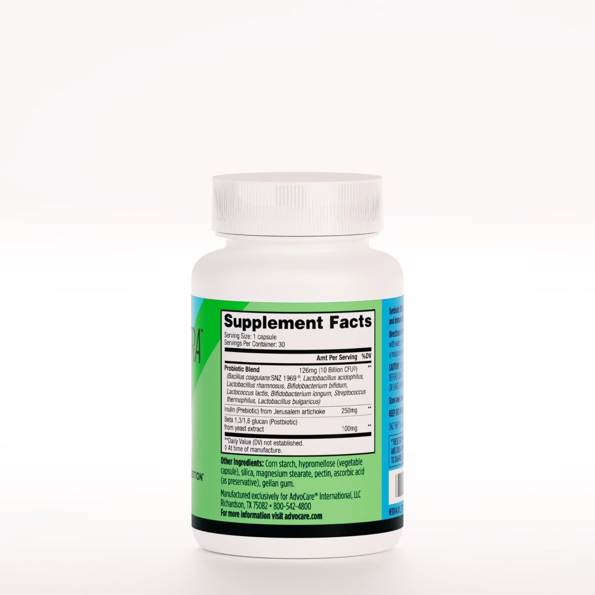 AdvoCare Synbiotic Ultra - Digestive & Gut Health Supplement - Offers Immune Support* - Includes Prebiotics, Probiotics & Postbiotics - 30 Capsules - OzHealthStandard