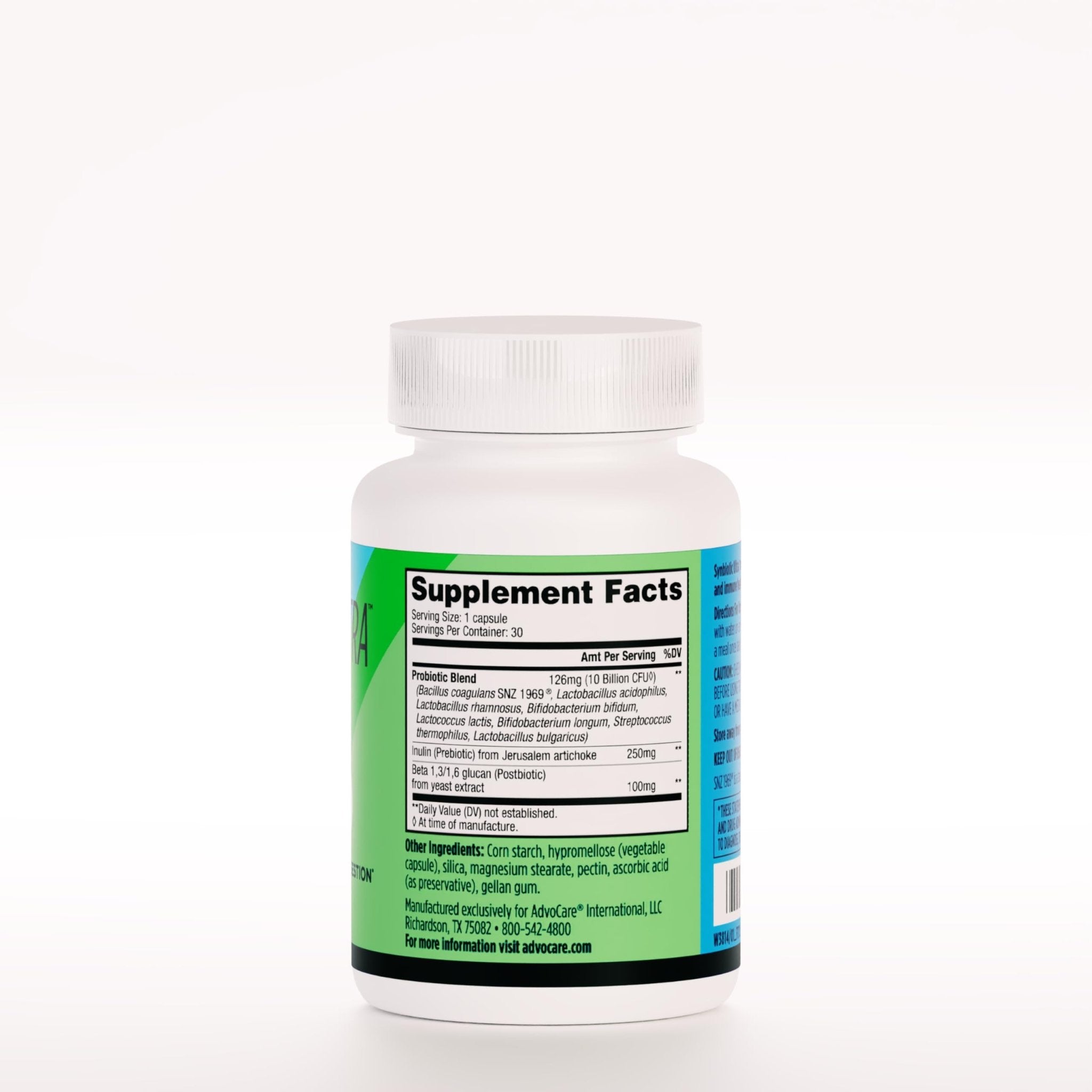 AdvoCare Synbiotic Ultra - Digestive & Gut Health Supplement - Offers Immune Support* - Includes Prebiotics, Probiotics & Postbiotics - 30 Capsules - OzHealthStandard
