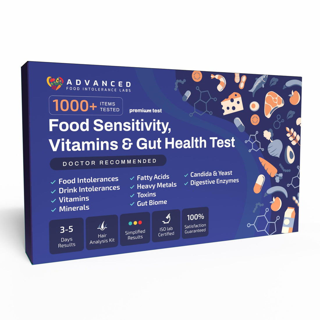 AFIL 1000+ Foods, Drinks, Vitamins, Gut, At-Home Wellness Test Kit, Trusted Hair Analysis for Adults & Kids, At-Home Health Non-Invasive, Gluten, Dairy Health Wellness Indicators - OzHealthStandard
