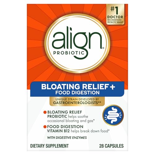 Align Probiotic Bloating Relief + Food Digestion, Probiotics for Women and Men, 1 Doctor Recommended Brand‡, Promotes Digestive Health and Helps Support the Metabolism of Food*, 28 Capsules - OzHealthStandard