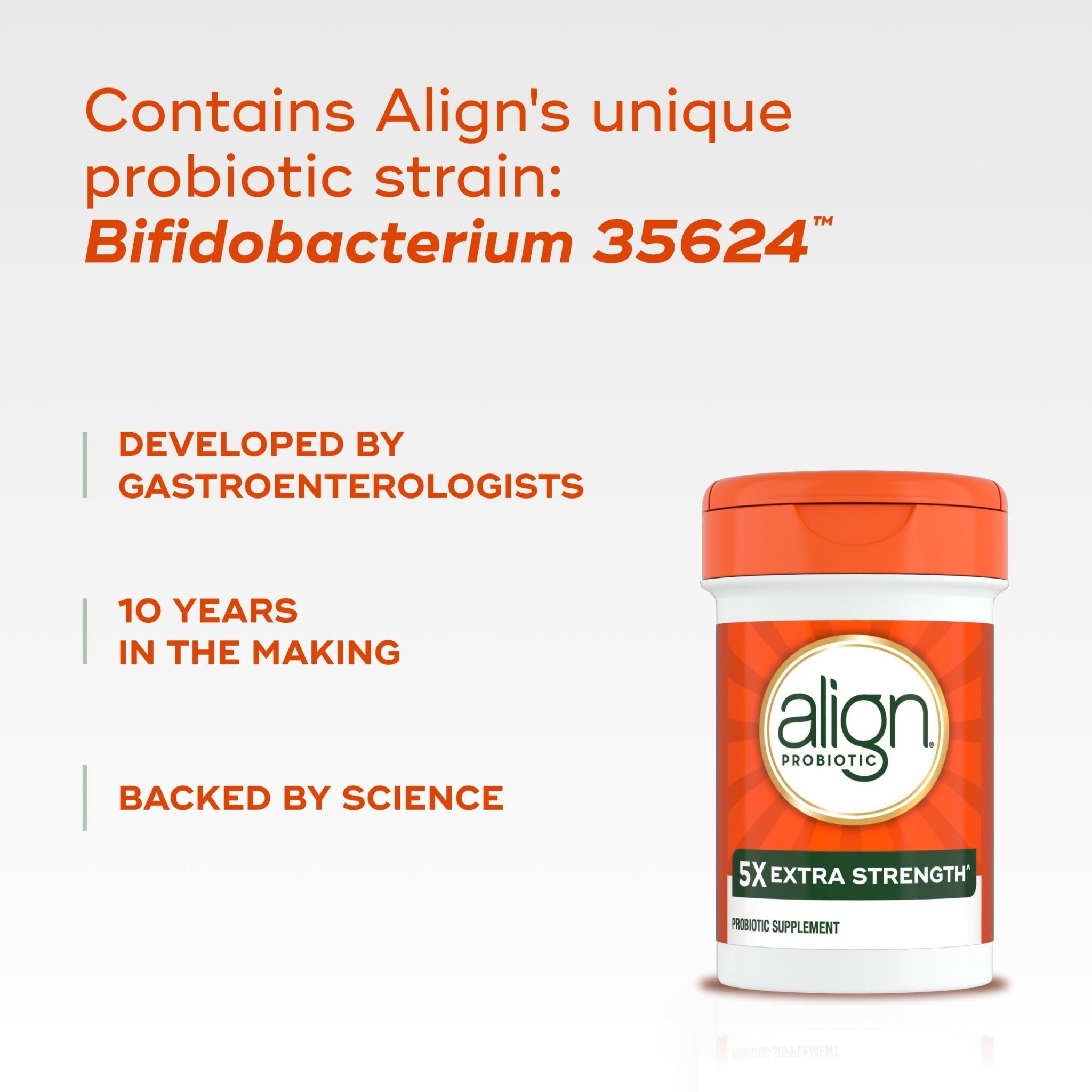 Align Probiotic, Extra Strength, Probiotics for Women and Men, Probiotics for Men, Probiotic Capsules have 5X CFUs, 42 Capsules - OzHealthStandard