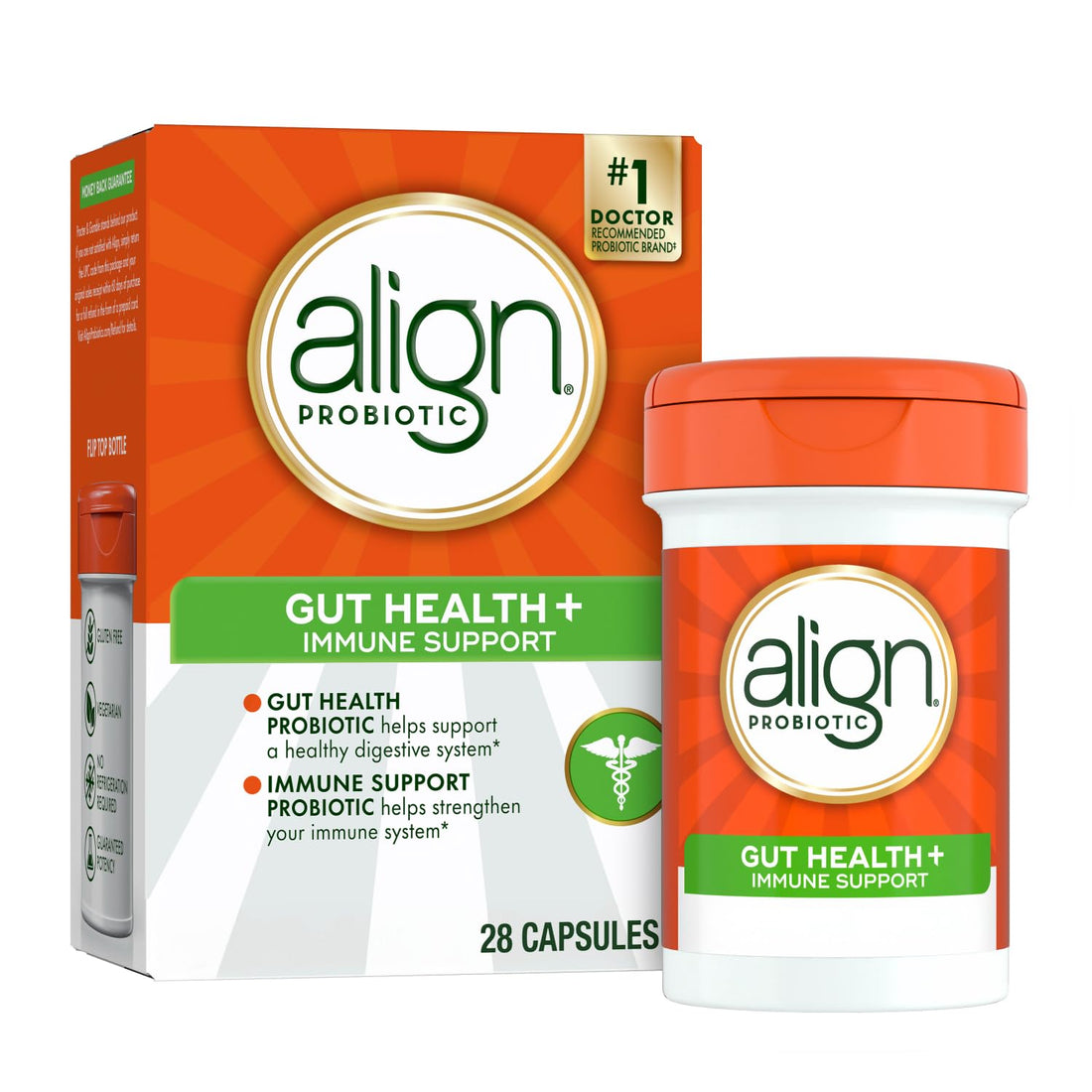 Align Probiotic, Gut Health + Immune Support Probiotic, Probiotics for Women and Men, Probiotics for Digestive Health and Immune Health, 1 Doctor Recommended Brand‡, 28 Capsules - OzHealthStandard