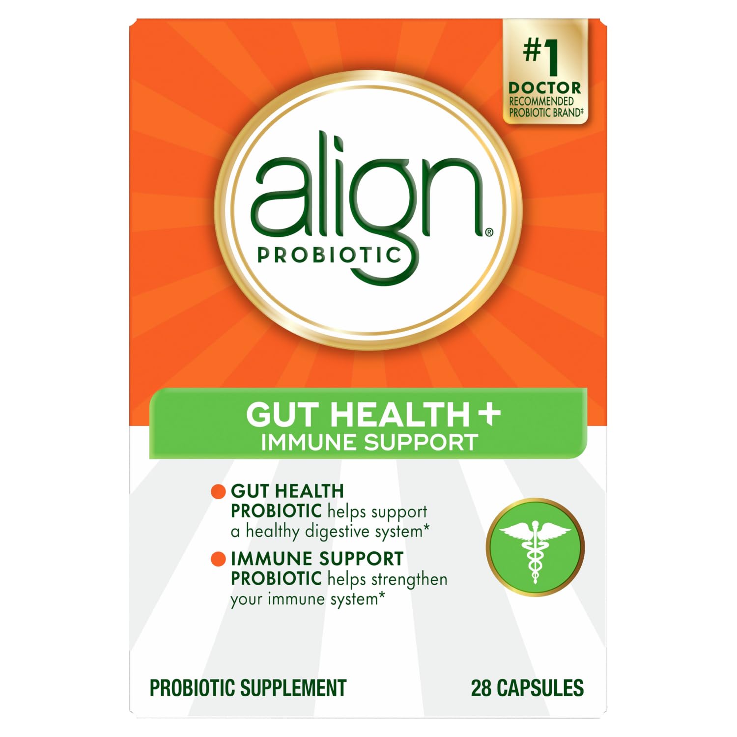 Align Probiotic, Gut Health + Immune Support Probiotic, Probiotics for Women and Men, Probiotics for Digestive Health and Immune Health, 1 Doctor Recommended Brand‡, 28 Capsules - OzHealthStandard