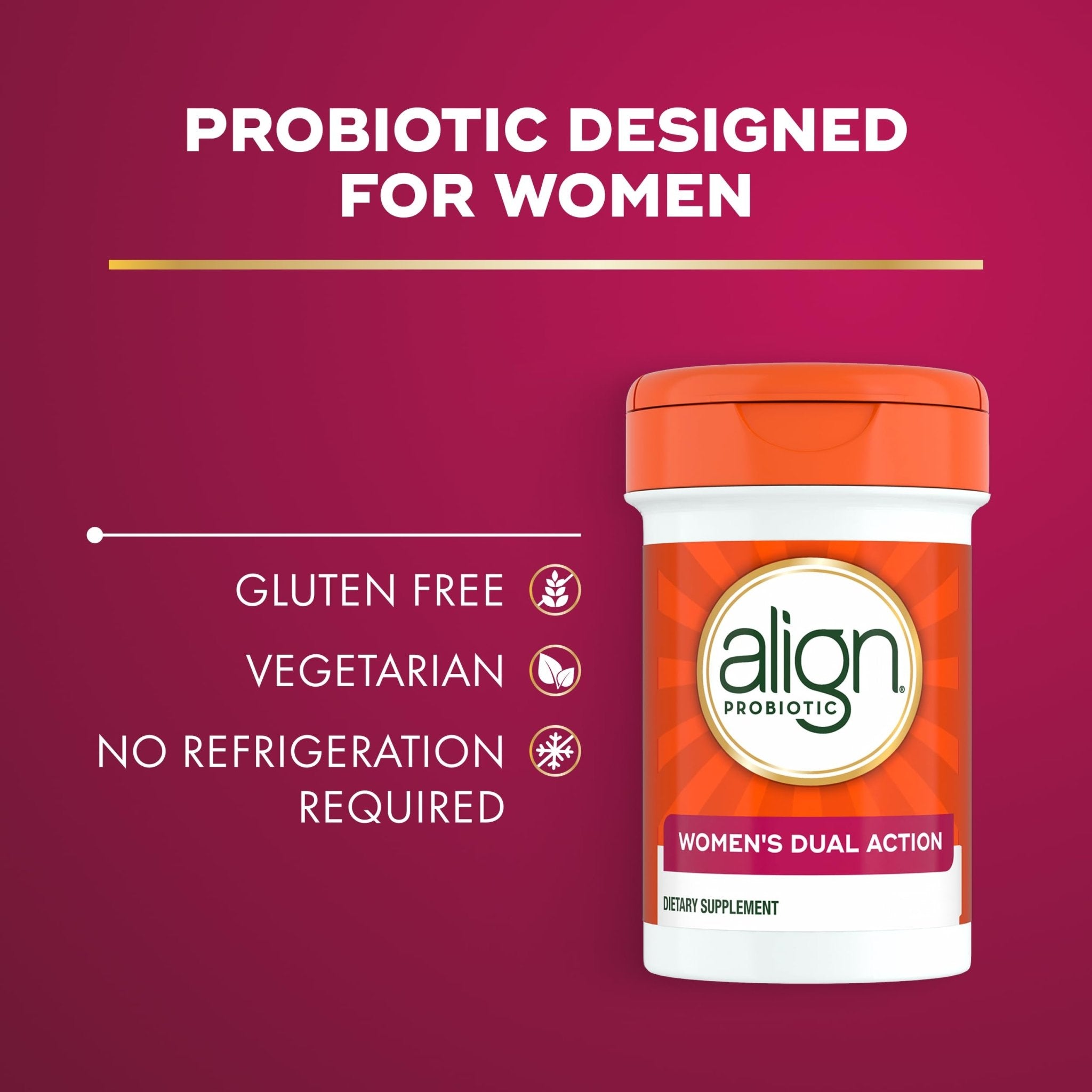 Align Probiotic, Womens Dual Action, Vaginal Probiotics for Women, Womens Probiotic for Vaginal Health Support, with Probiotics for Digestive Health, 28 Probiotic Capsules - OzHealthStandard