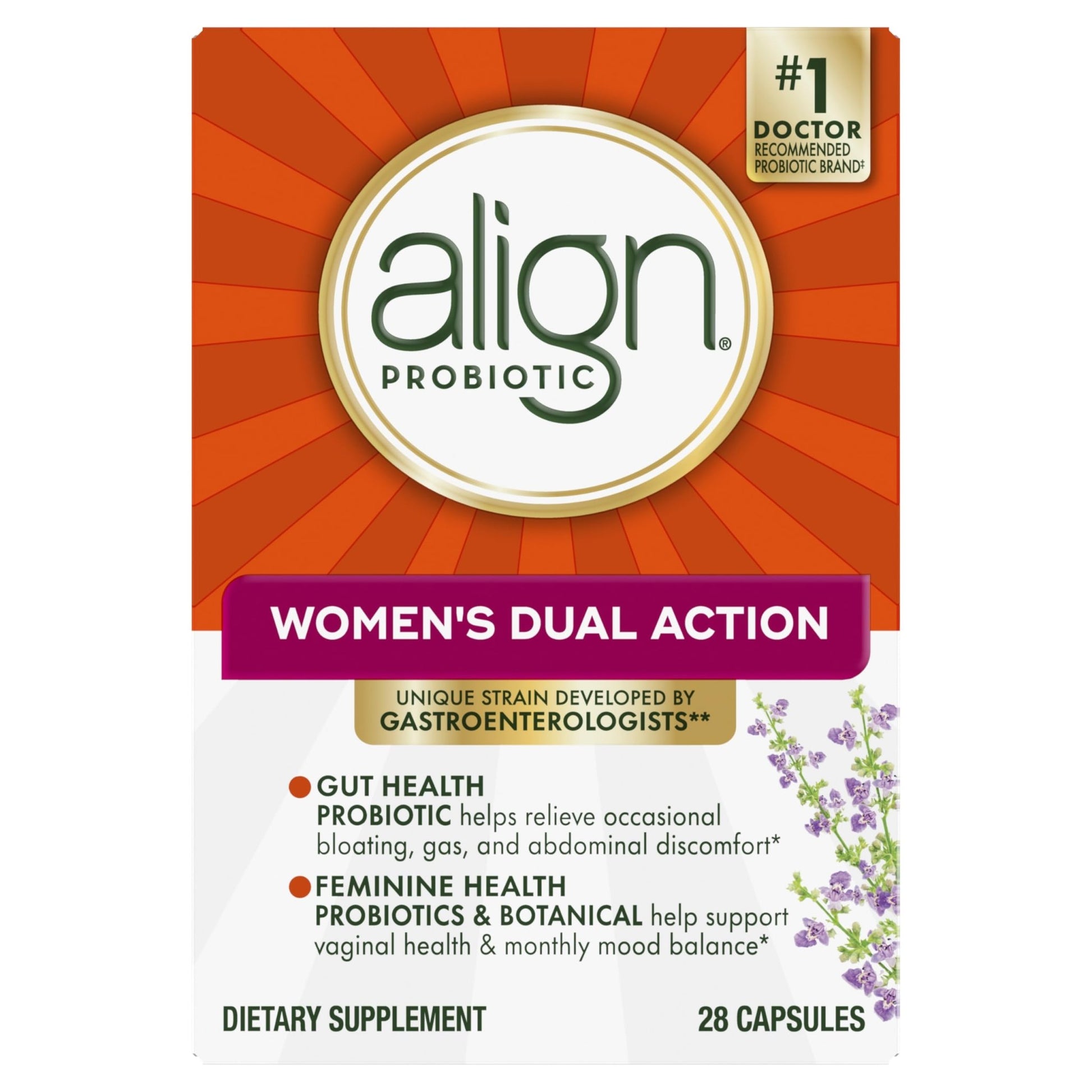 Align Probiotic, Womens Dual Action, Vaginal Probiotics for Women, Womens Probiotic for Vaginal Health Support, with Probiotics for Digestive Health, 28 Probiotic Capsules - OzHealthStandard