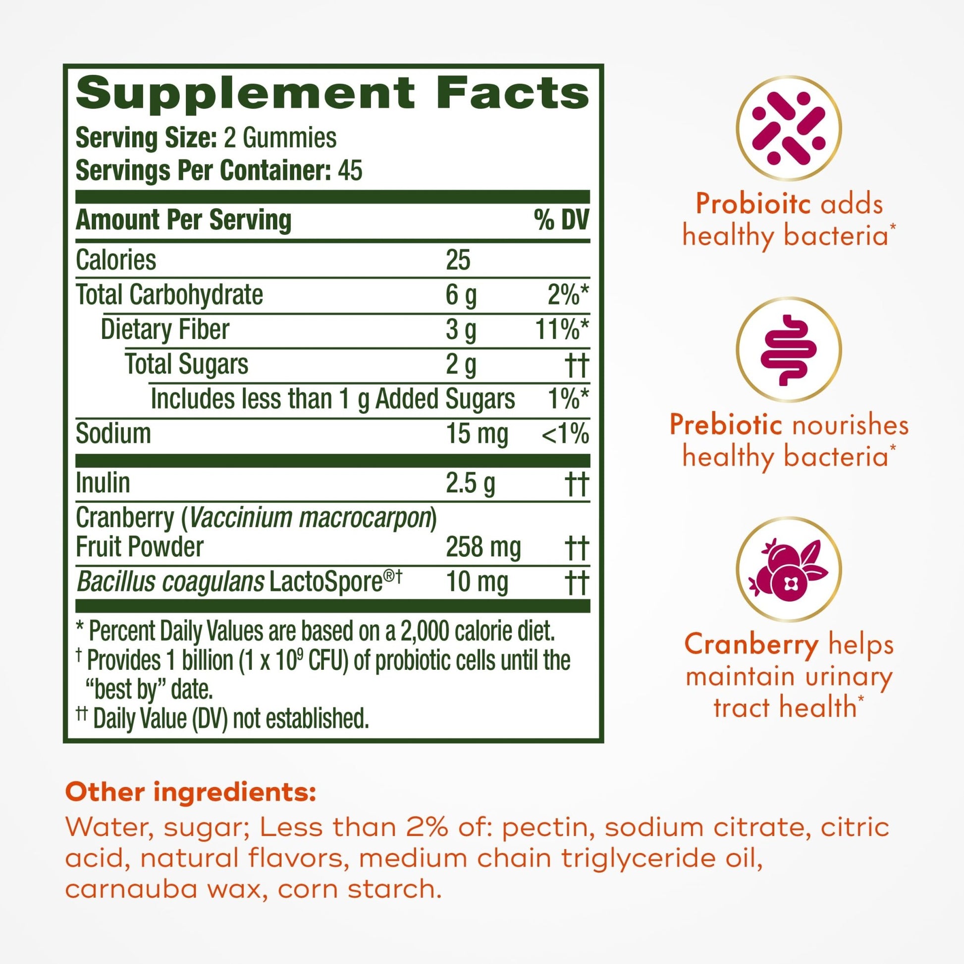 Align Probiotic, Women's Dualbiotic, Womens Probiotic Gummies, Prebiotics and Probiotics for Women, with Cranberry for Urinary Tract Health*, Cranberry Flavor, 90 Gummies - OzHealthStandard