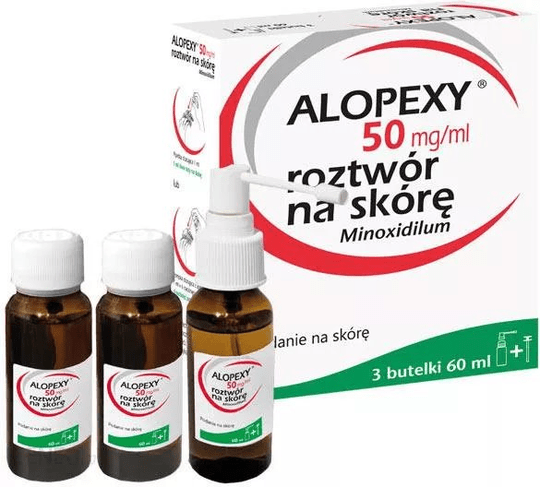 Alopexy 50 mg/ ml solution 3 x 60 ml - Hair Loss Treatment Hair Growth Receding Hairline - OzHealthStandard