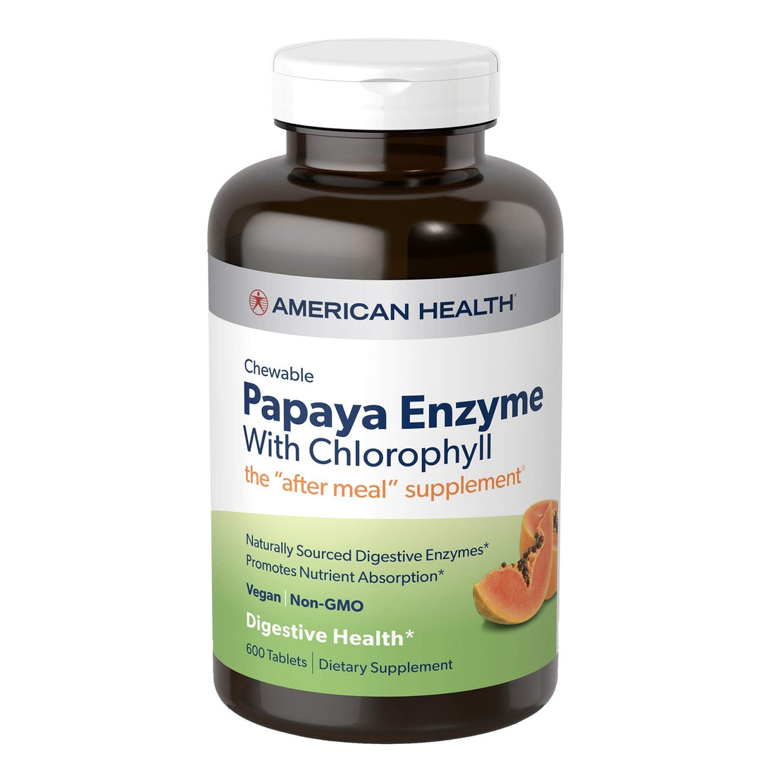 American Health Chewable Papaya Enzyme with Chlorophyll 600 Chwbls - OzHealthStandard