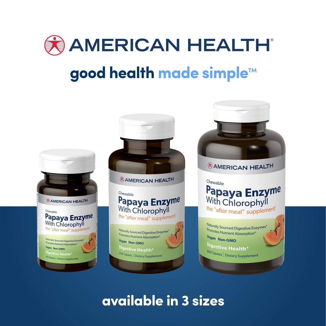 American Health Chewable Papaya Enzyme with Chlorophyll 600 Chwbls - OzHealthStandard