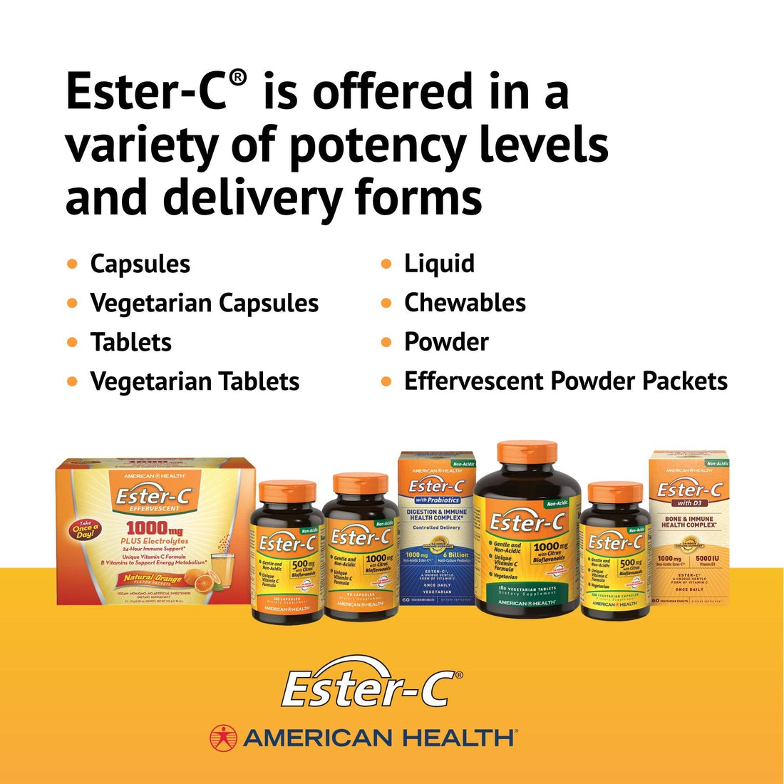 American Health Ester-C with Citrus Bioflavonoids Capsules - Gentle On Stomach, Non-Acidic Vitamin C - 500 mg, - OzHealthStandard