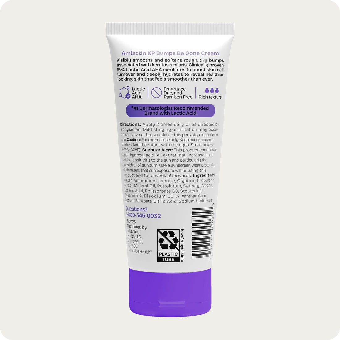 AmLactin KP Bumps Be Gone - Therapeutic Body Cream for Keratosis Pilaris - No-Scrub Exfoliator and Body Moisturizer - OzHealthStandard