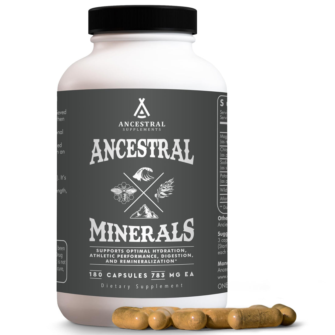 Ancestral Supplements Minerals & Electrolytes with Magnesium, Potassium, Sodium, Supports Optimal Hydration, Immune Health, Athletic Performance, - OzHealthStandard