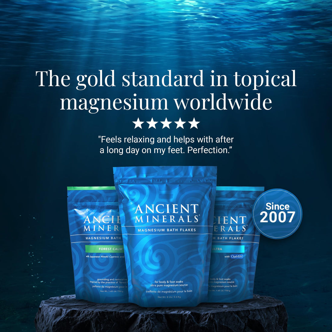 Ancient Minerals Magnesium Bath Flakes Ultra with OptiMSM – Pure Zechstein Magnesium Chloride and Organic Sulfur Bath Salts, - OzHealthStandard