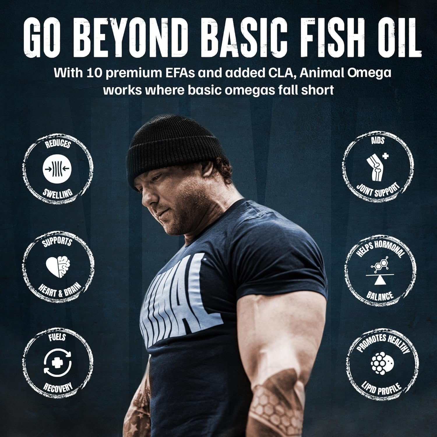 Animal Advanced Omega 3 Fatty Acids - 3500mg EPA DHA Fish Oil Omega 3 Supplement for Women & Men High Potency Blend with CLA GLA ALA for Brain Skin Eye Immune Joint Health 30 Pill Packs - OzHealthStandard