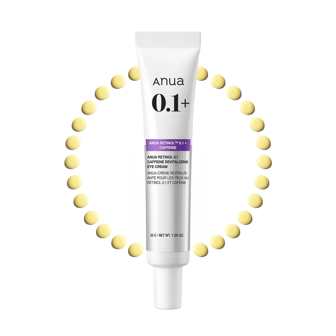 Anua Retinol 0.1 Caffeine Revitalizing Eye Cream, Lightweight Formula for Dark Circles & Puffiness - OzHealthStandard