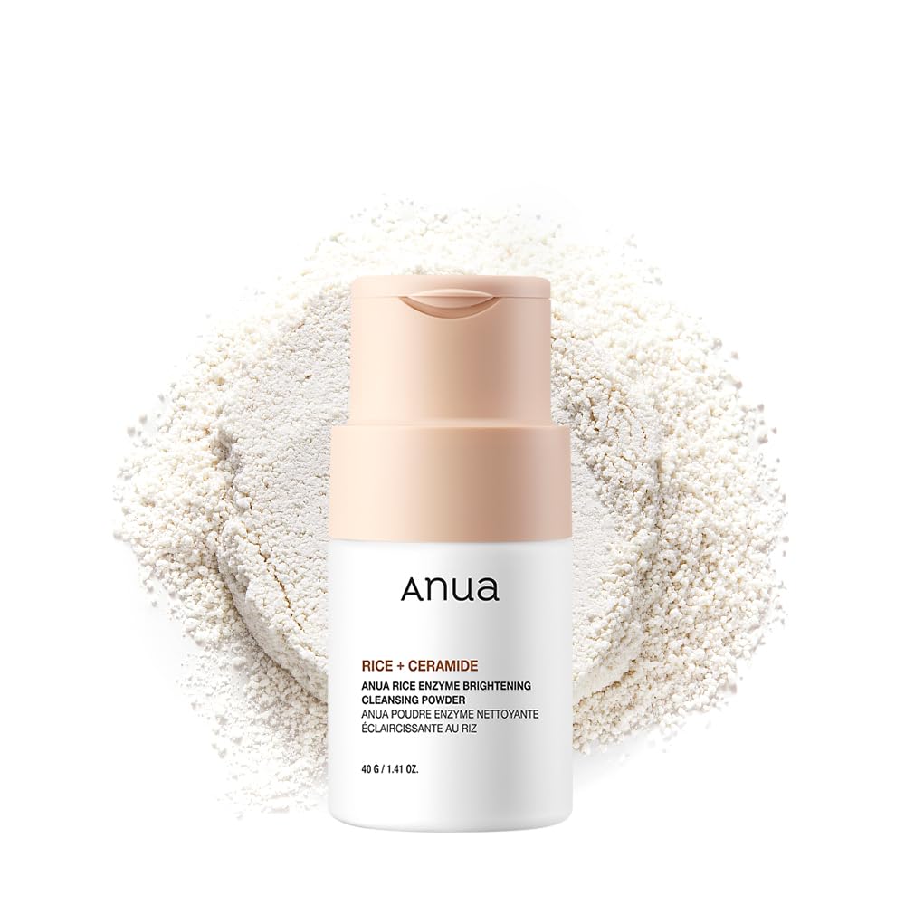 ANUA Rice Enzyme Brightening Cleansing Powder, Exfoliating Powder-to-Foam Cleanser, Smooth Texture & Clarity - OzHealthStandard