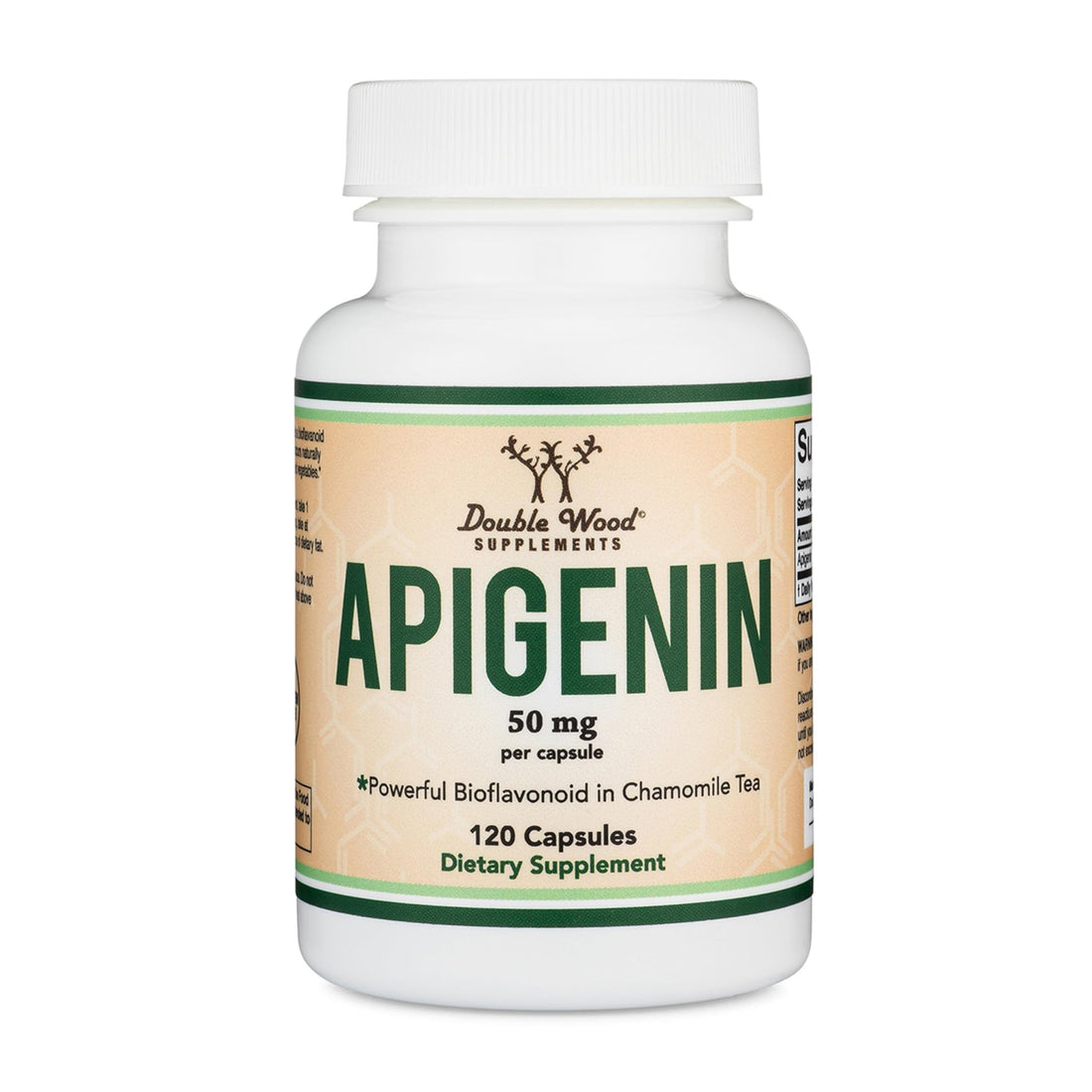Apigenin Supplement - 50mg per Capsule, 120 Count (Powerful Bioflavonoid Found in Chamomile Tea for Relaxation, Sleep, and Mood) Senolytic - OzHealthStandard
