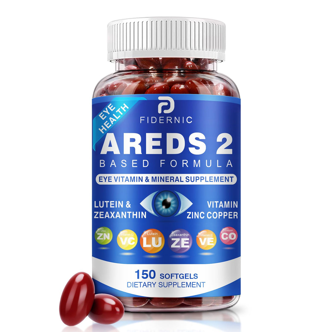 AREDS 2 Eye Vitamin & Mineral Supplement — Lutein and Zeaxanthin Supplement, Vitamin C & E, Zinc & Copper for Blue Light Protection, Eye Health Support - OzHealthStandard