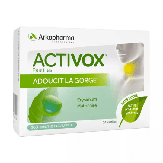 Arkopharma Activox Softens The Throat 24 lozenges - Eucalyptus / Mint - OzHealthStandard