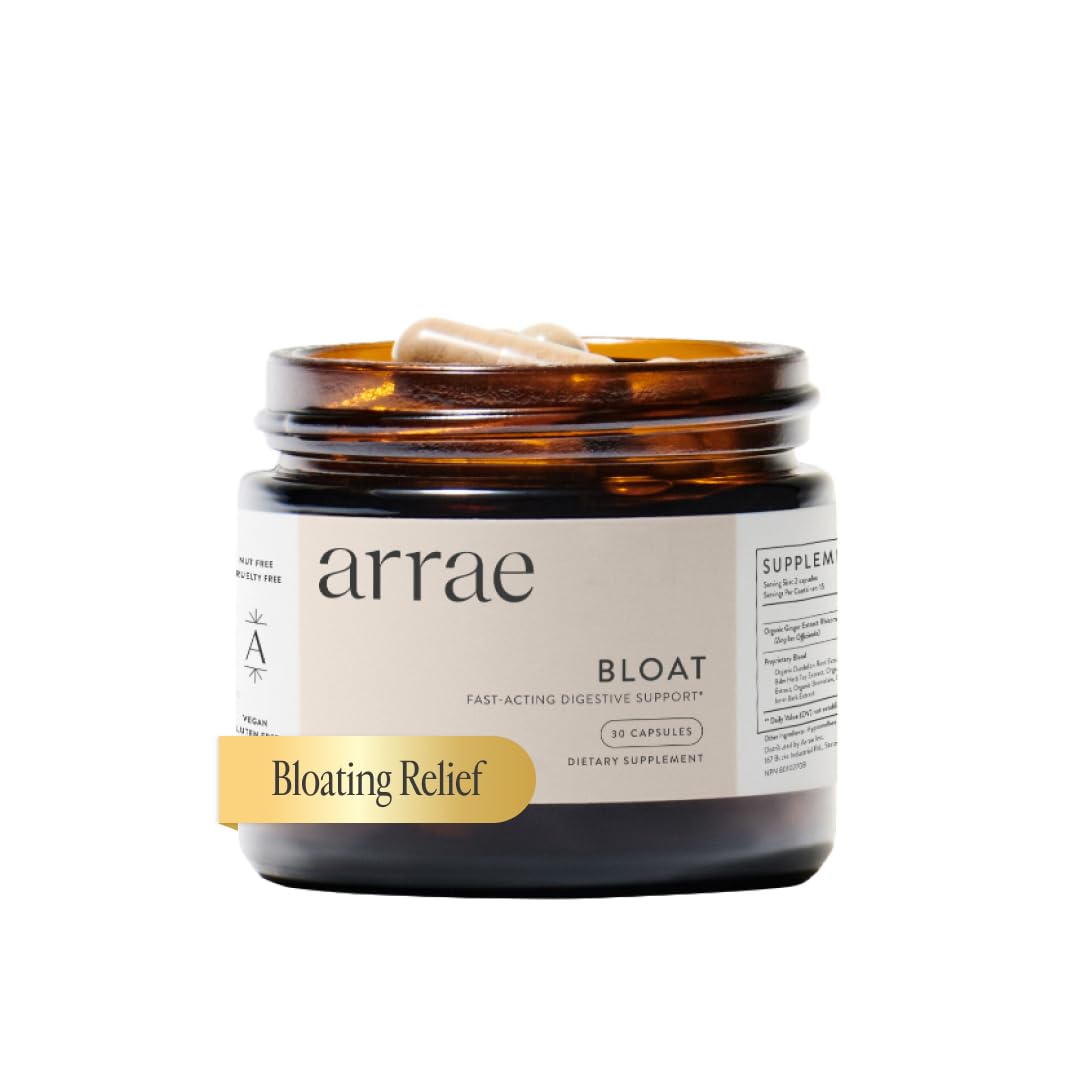 Arrae Fast-Acting Bloating Relief Digestive Enzymes, All Natural Bloat, Gas & Indigestion Relief Capsules (30 Count) - OzHealthStandard