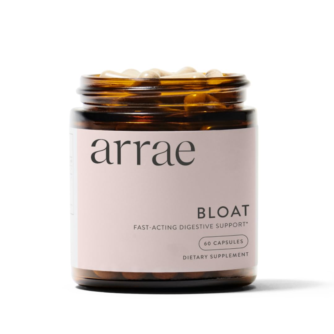 Arrae Fast-Acting Bloating Relief Digestive Enzymes, All Natural Bloat, Gas & Indigestion Relief Capsules, 60 Count - OzHealthStandard