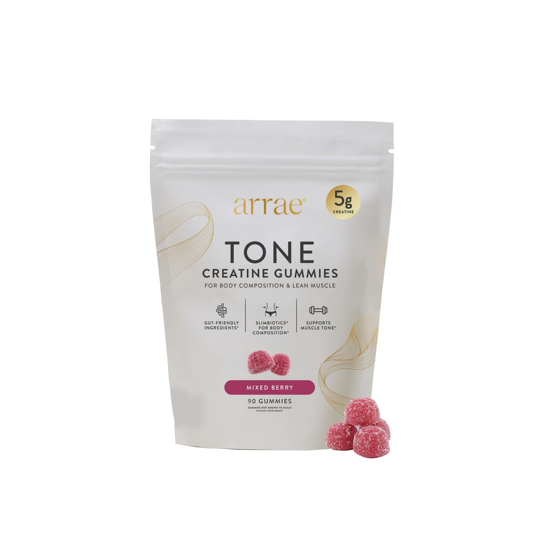 Arrae Tone Gummies – Creatine Monohydrate 5g for Women – Support Lean Muscle, Strength & Recovery – Hormone-Friendly Muscle Toning Supplement - OzHealthStandard