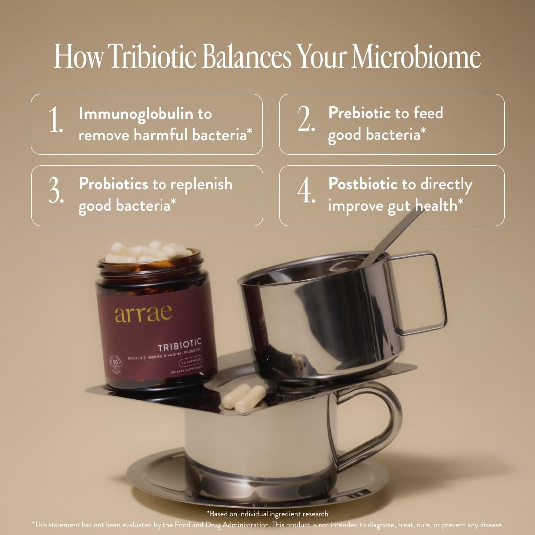 Arrae Tribiotic, Probiotics for Women, Support for Vaginal pH Balance, Gut, Immune, and Feminine Health, Prebiotics, - OzHealthStandard