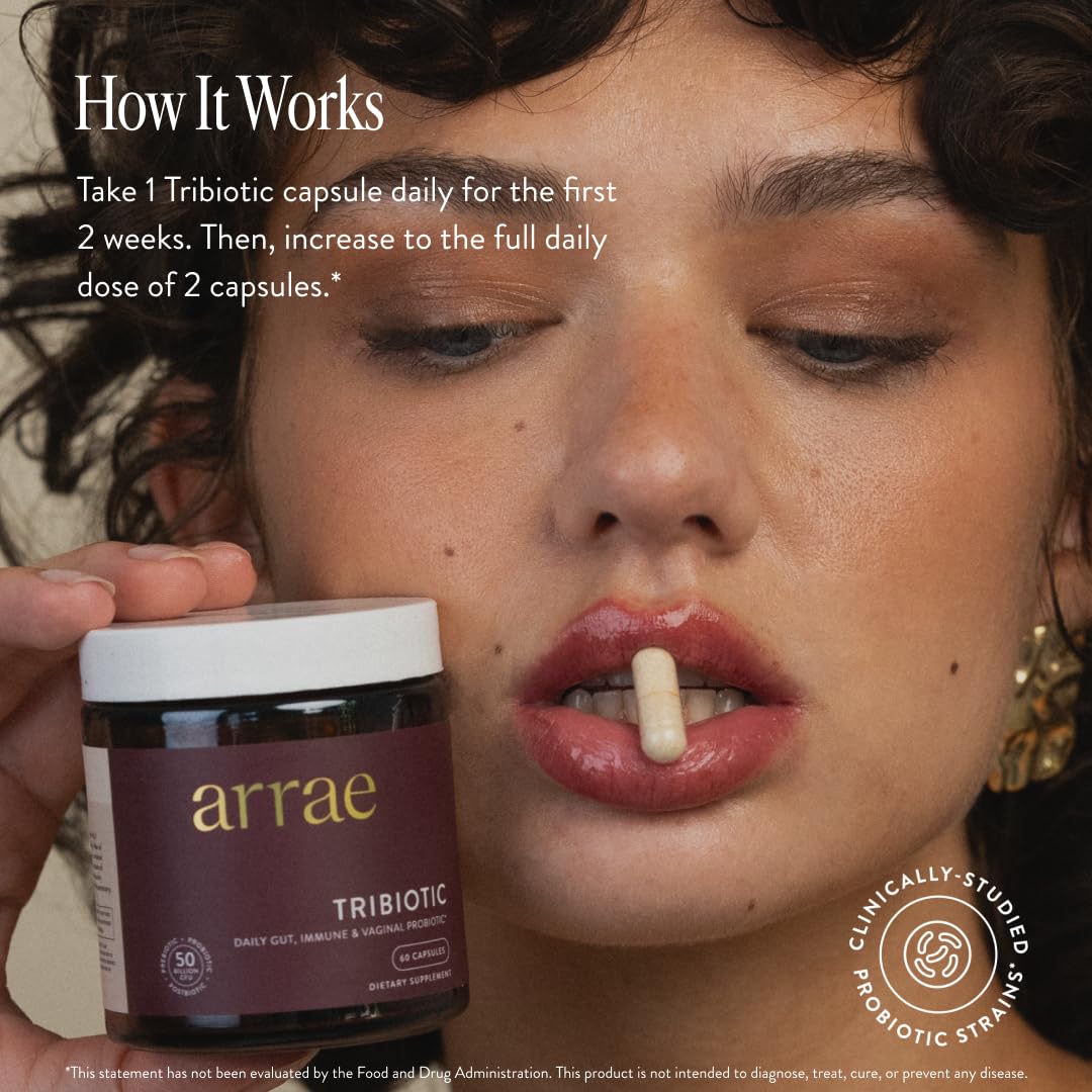 Arrae Tribiotic, Probiotics for Women, Support for Vaginal pH Balance, Gut, Immune, and Feminine Health, Prebiotics, - OzHealthStandard