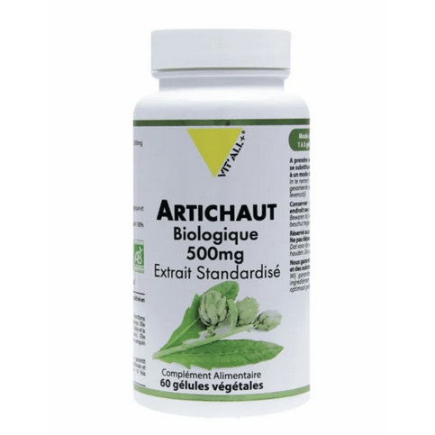 Artichaut 500 mg Bio 60 gélules VIT'ALL+ - OzHealthStandard