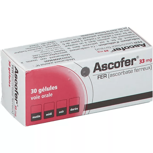 Ascofer Iron 33 mg 30 capsules - OzHealthStandard