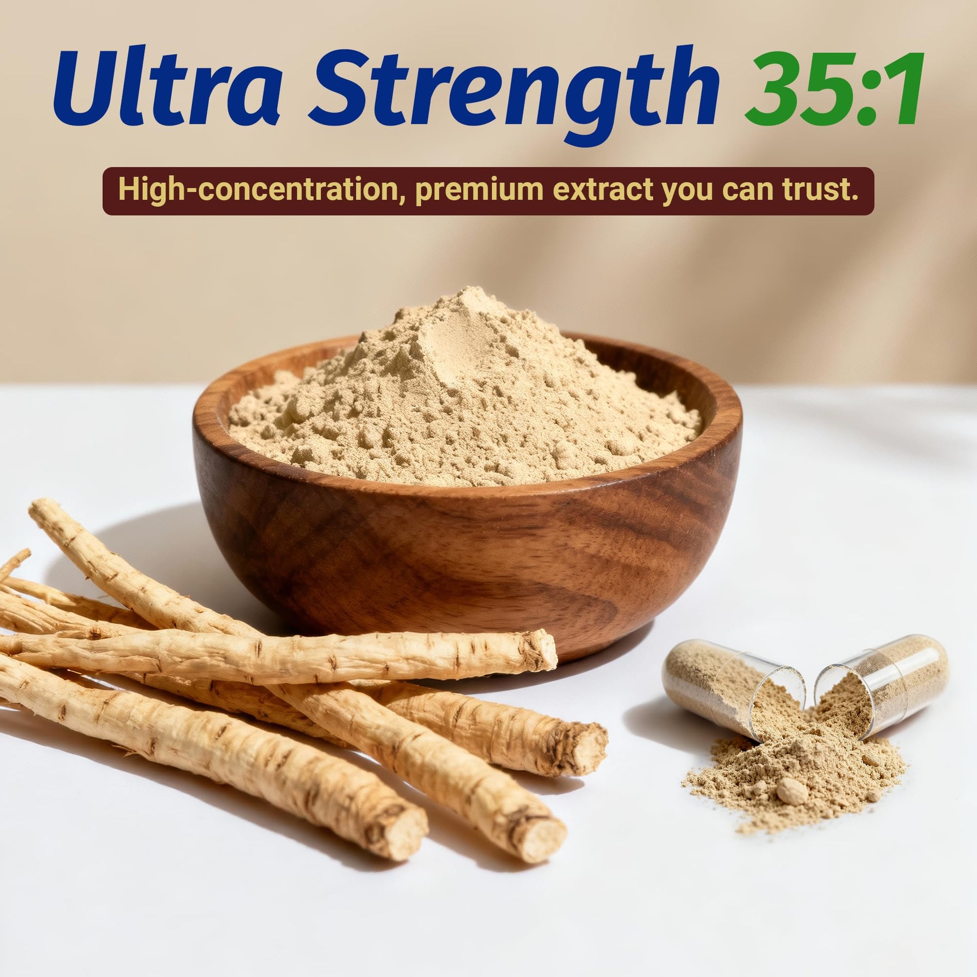 Ashwagandha Complex Adrenal Support Supplement for Stress Relief, Cortisol Balance, Energy & Focus, Mood Support, 35% Withanolides, 60 Vegan Capsules - OzHealthStandard