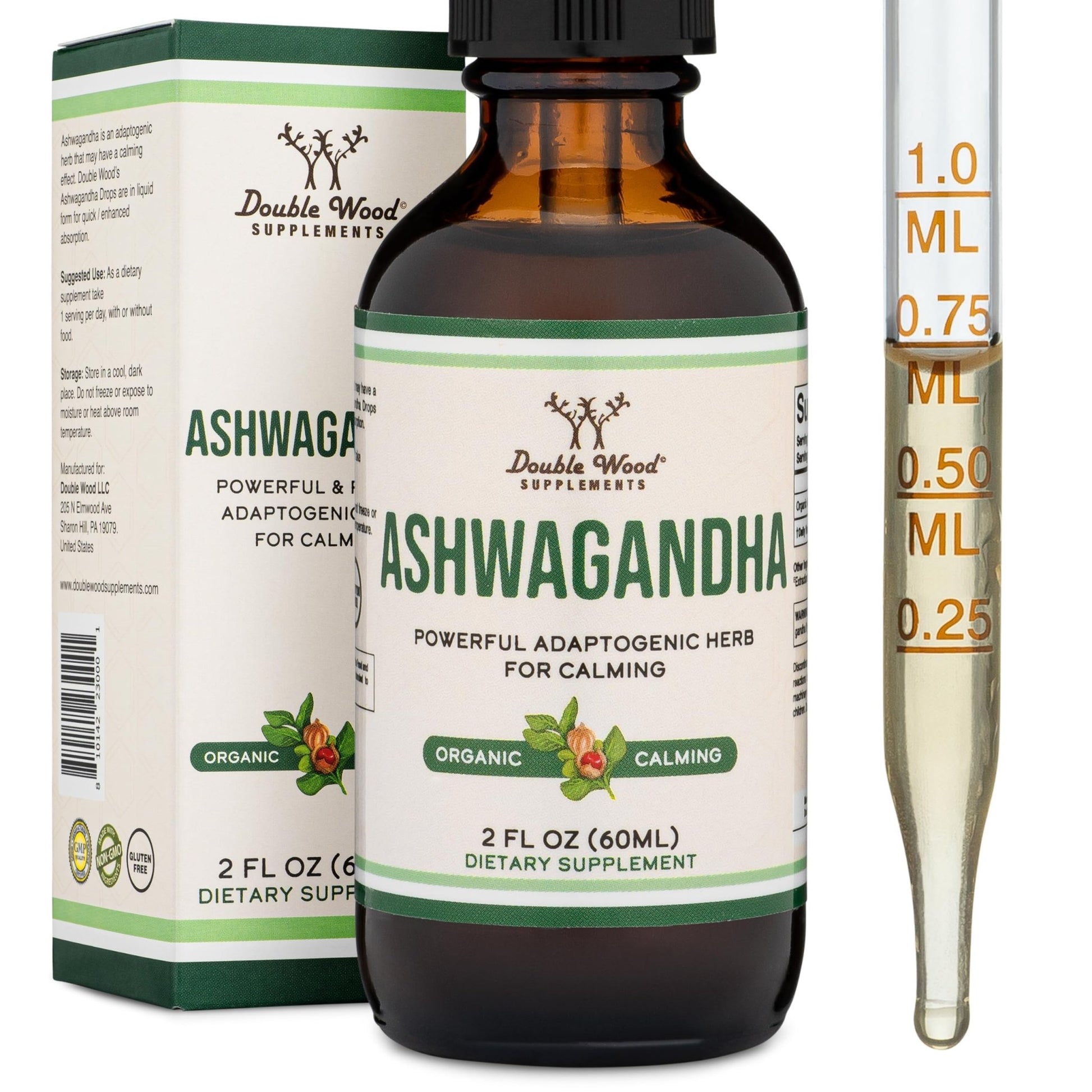 Ashwagandha Organic Drops for Stress Relief (1,200mg, 60 Servings) Ashwagandha Tincture for Adrenal Support and Cortisol Manager - OzHealthStandard