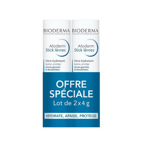 Atoderm ultra moisturizing lip balm set of 2 x 4g - BIODERMA - OzHealthStandard