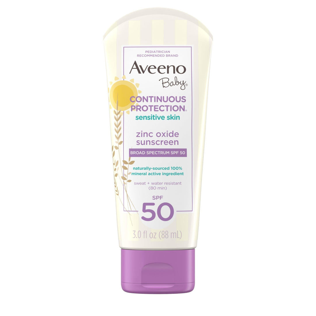 Aveeno Baby Continuous Protection Zinc Oxide Mineral Sunscreen Lotion for Sensitive Skin - OzHealthStandard